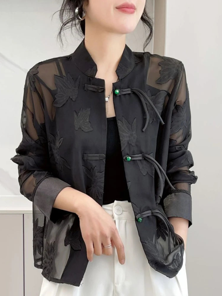 Women’s Sheer Jacket Style Outerwear