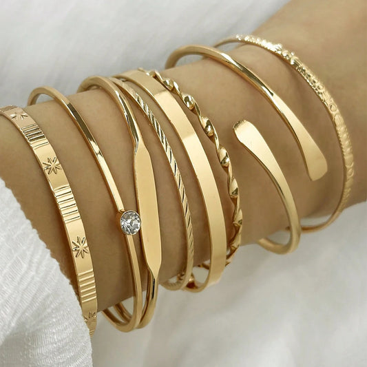 Women’s Jewelry Twist Texture Bangle Bracelet | Statement | Crystal | Geometric