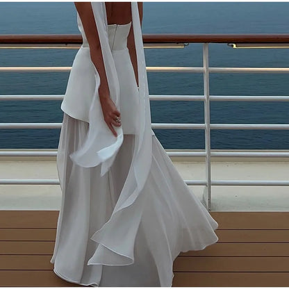 Women’s Lace Hollow Out Strapless Gown – Elegant Off Shoulder Backless Maxi Dress for Party & Evening Events