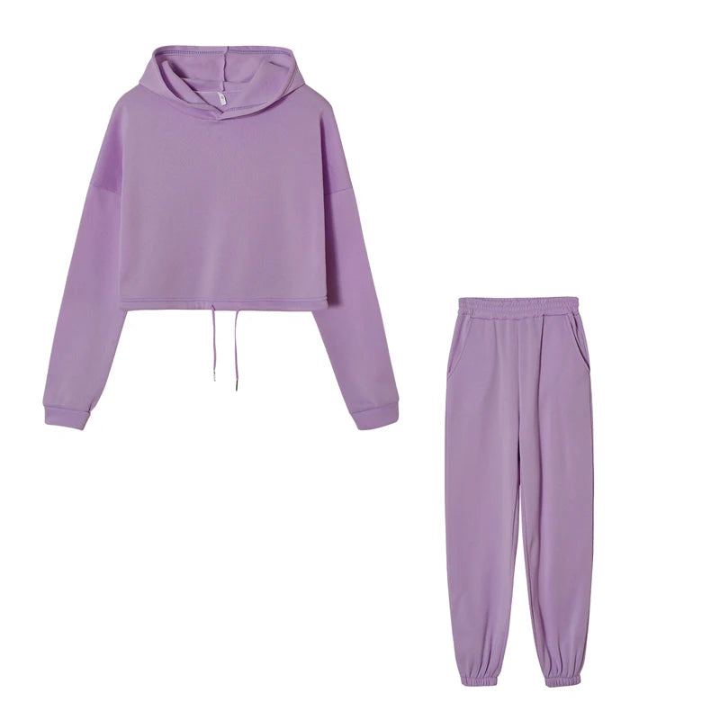 Women’s Long Sleeve Casual Tracksuit Set – Two-Piece Sporty Fashion Outfit