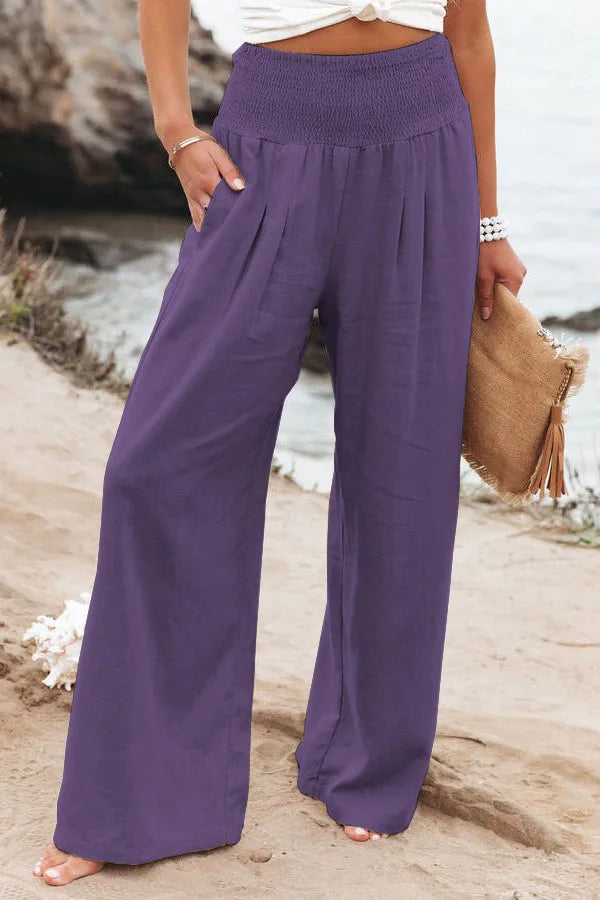 Women’s Casual Drawstring Bottom – Distressed Mid Waist Pants, Relaxed Everyday Street Style