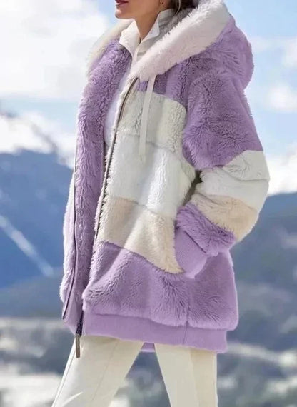 Women’s Hooded Outerwear | Casual | Plaid Puffer Jacket