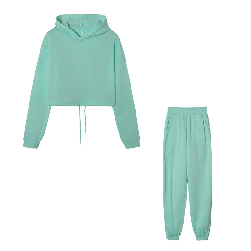 Women’s Long Sleeve Casual Tracksuit Set – Two-Piece Sporty Fashion Outfit