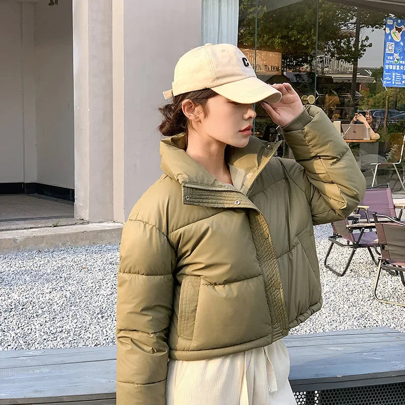 Women’s Cropped Puffer Jacket Outerwear | Winter | Street | Chic