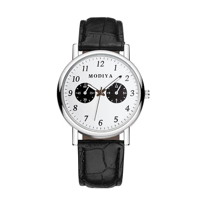 Men’s Luxury Leather Strap Watch – Business Analog Wristwatch, Casual Simple Style