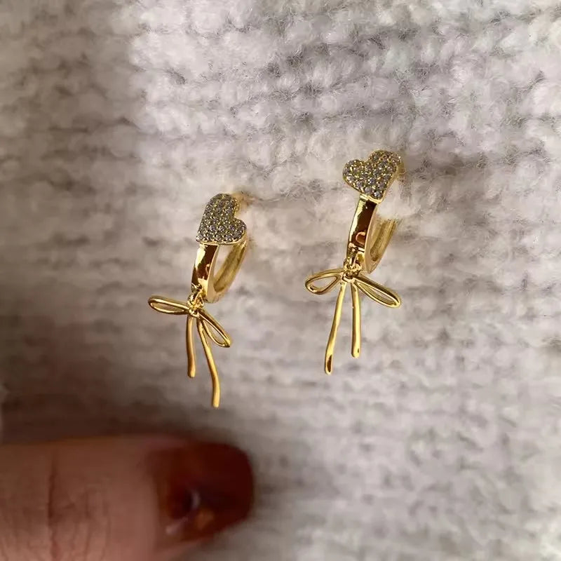 Women’s Jewelry Bow Knot Earrings Clip | Sweet | Ballet Style | Ribbon