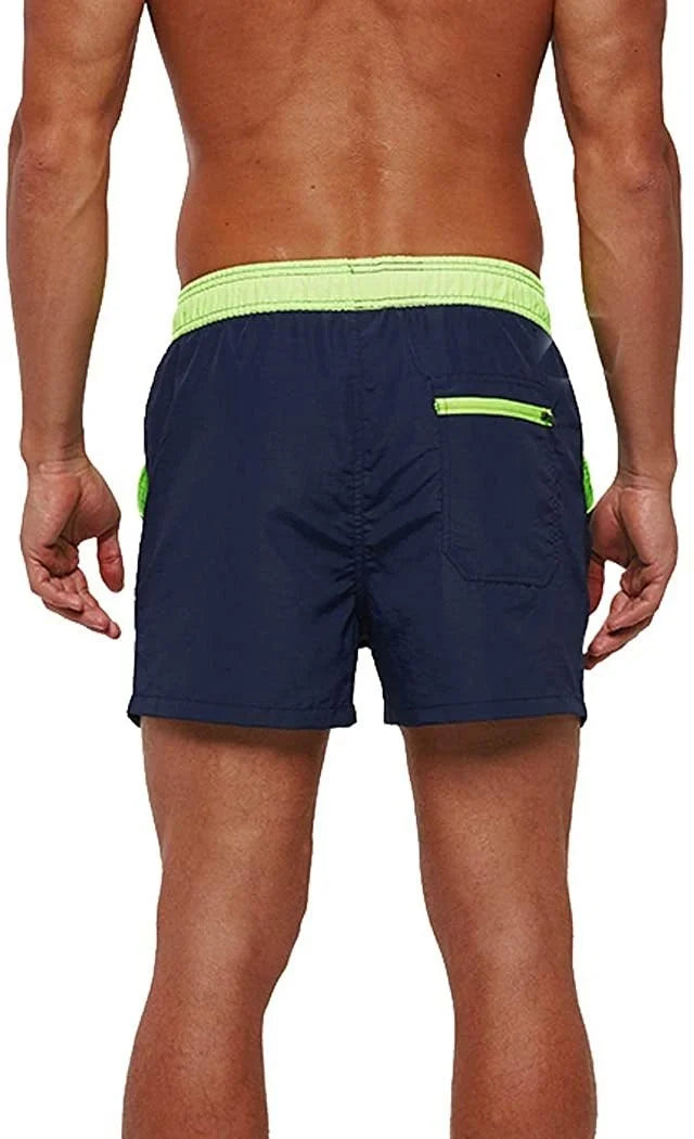 Men’s Quick-Dry Swim Shorts – Elastic Waist Surf & Beach Board Swimwear