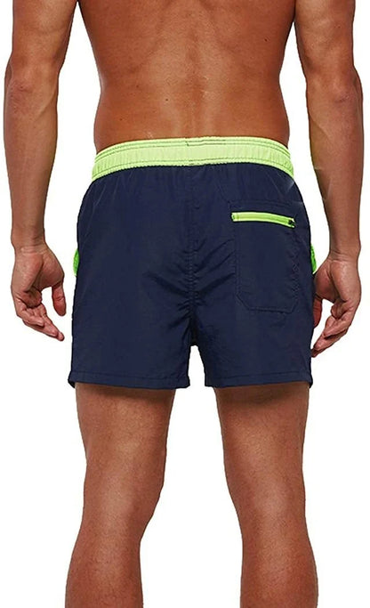 Men’s Quick-Dry Swim Shorts – Elastic Waist Surf & Beach Board Swimwear
