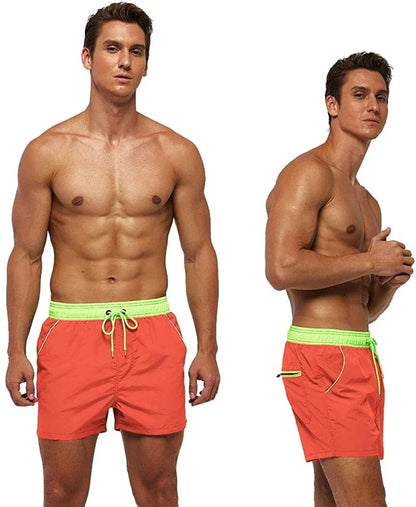 Men’s Quick-Dry Swim Shorts – Elastic Waist Surf & Beach Board Swimwear