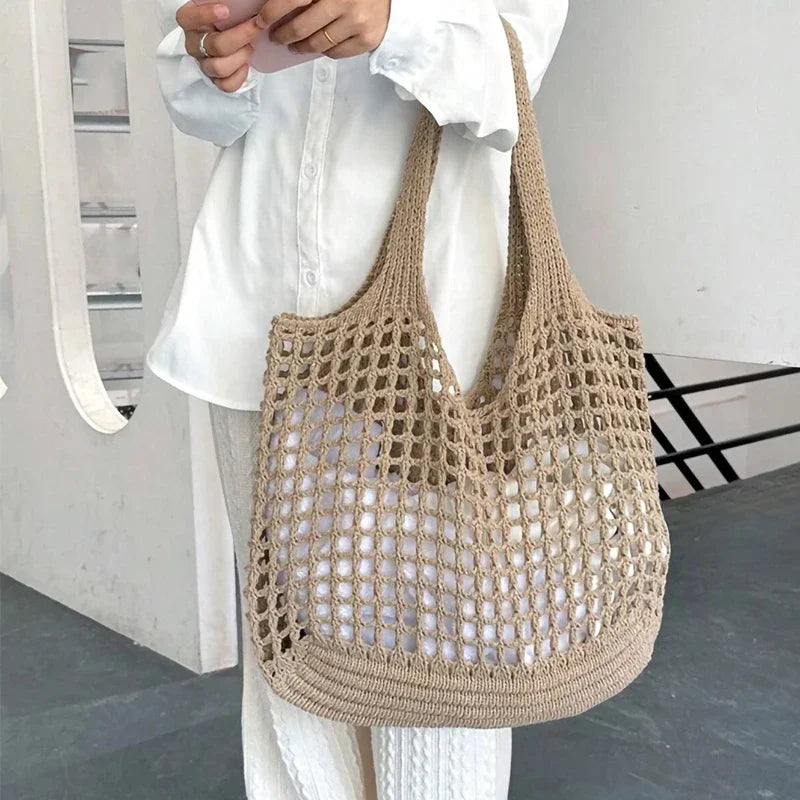 Women’s Tote Bag | Crochet Straw | Boho | Summer