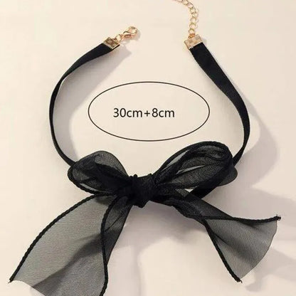 Women’s Jewelry Pearl Velvet Bow Choker Necklace | Elegant | Lace Up | Party