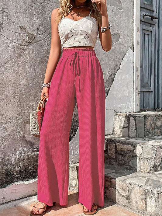 Women’s Bubble Style Wide Leg Pants Bottom – Spring Summer Fashion