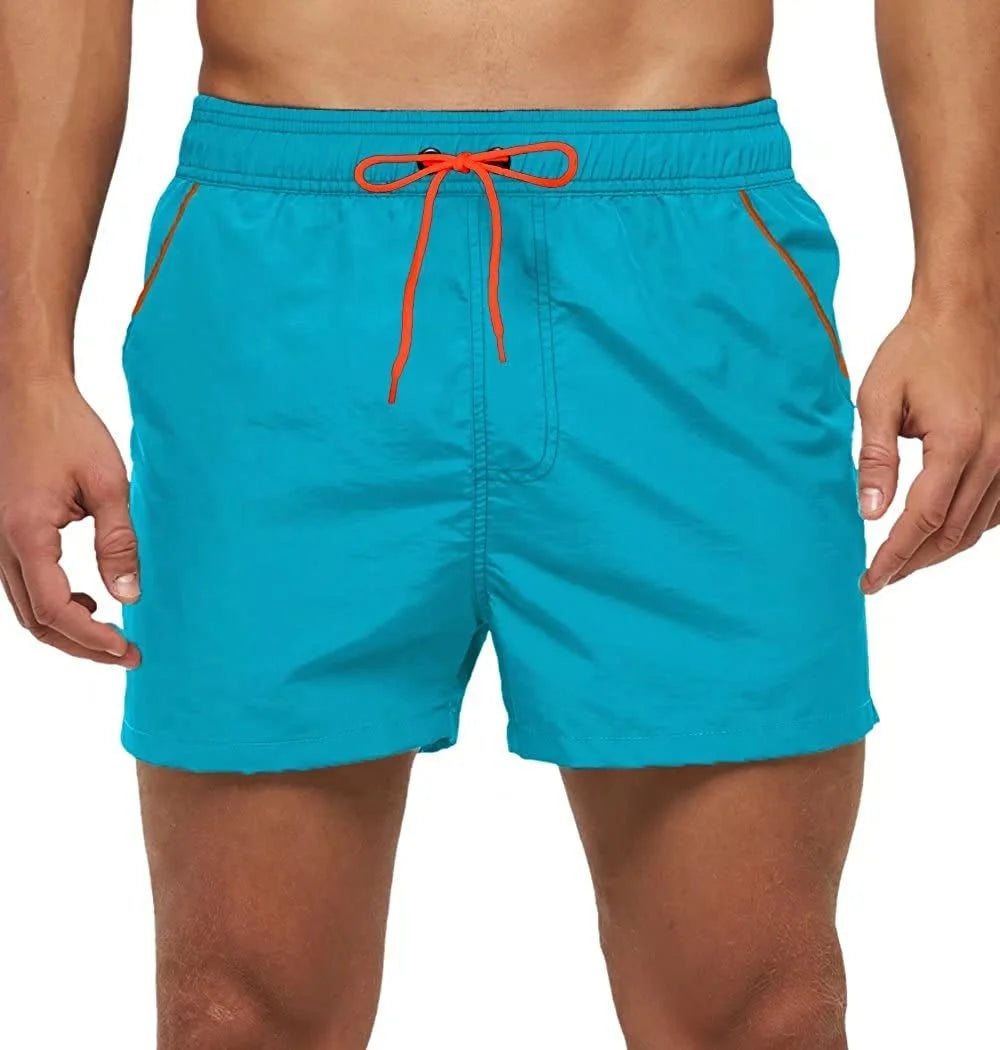 Men’s Quick-Dry Swim Shorts – Elastic Waist Surf & Beach Board Swimwear