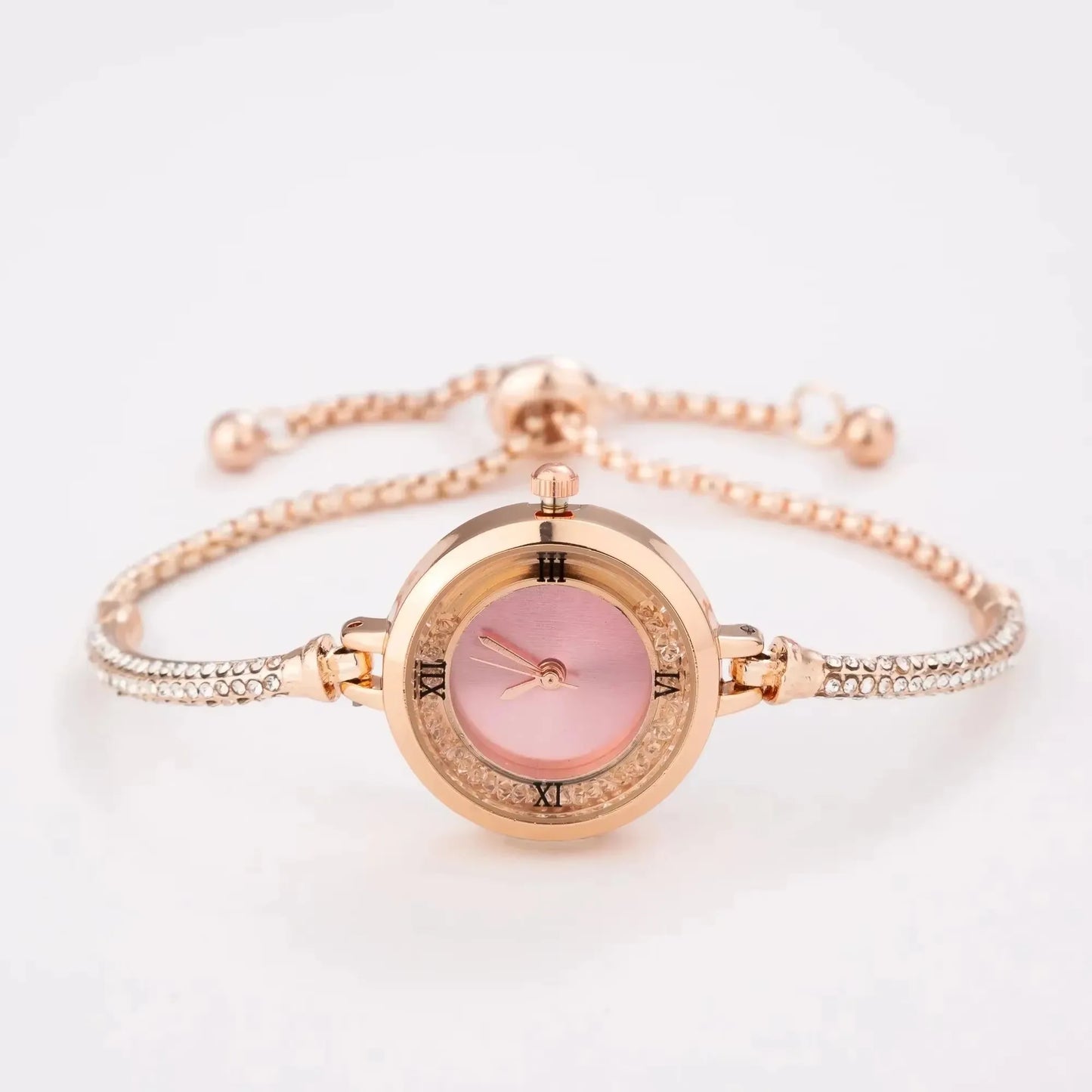 Women’s Gold Bracelet Quartz Watch | Elegant | Small Dial | Steel