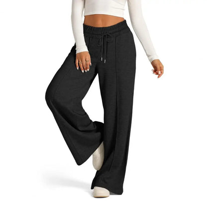 Women’s Yoga Sweatpants Bottom – Straight Leg Loose Fit Wide Leg Gym & Casual Pants