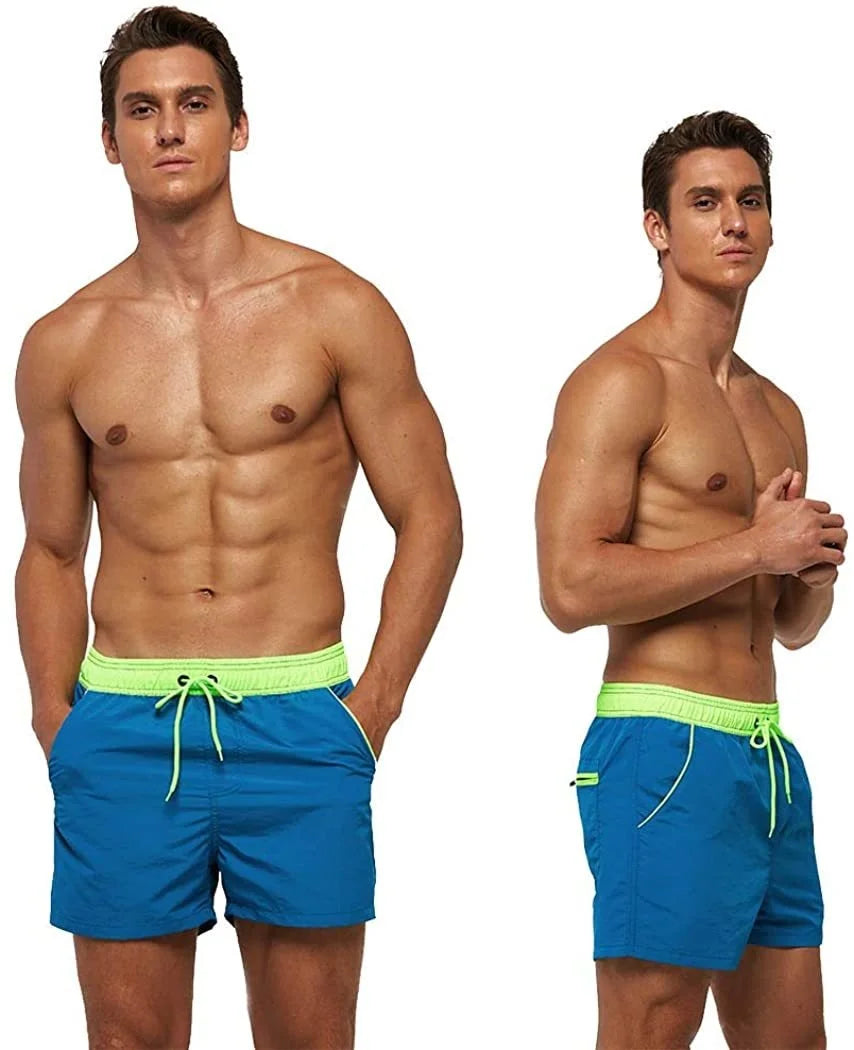 Men’s Quick-Dry Swim Shorts – Elastic Waist Surf & Beach Board Swimwear