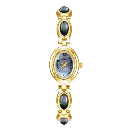 Women’s Oval Small Dial Quartz Watch | Retro | Gold Tone | Elegant