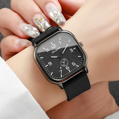Women’s Square Dial Quartz Watch | Casual | Silicone Strap | Sporty