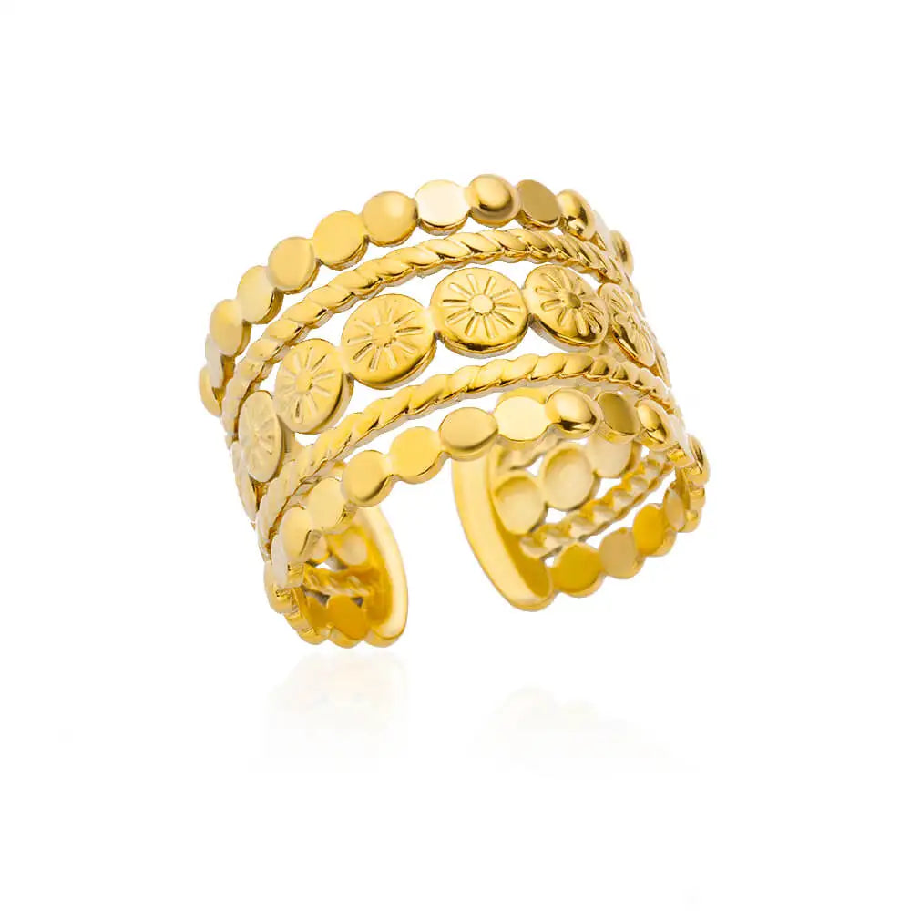 Women’s Jewelry 316L Stainless Steel Ring | Luxury | Gold Tone | Unisex