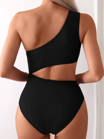 Women’s One Shoulder Swimwear High Waist Bikini One-Piece