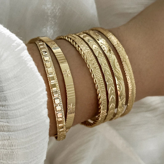 Women’s Jewelry Punk Bracelet Bangle | Hip Hop | Gold Tone | Statement