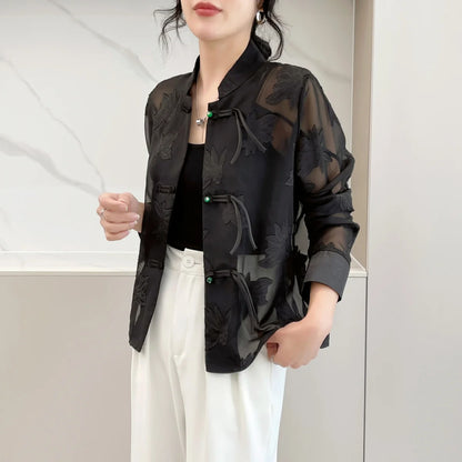 Women’s Sheer Jacket Style Outerwear