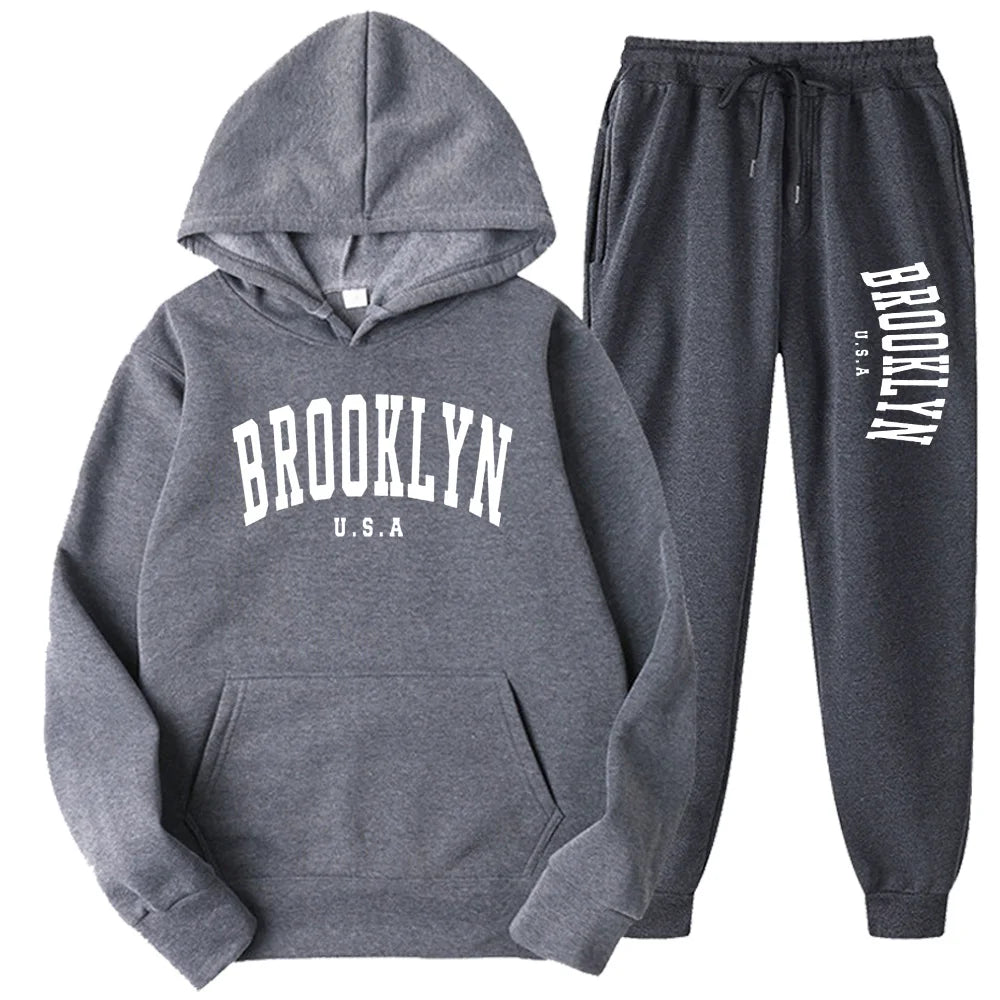 Men’s & Women’s Hoodie Casual Set – Autumn Winter