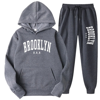Men’s & Women’s Hoodie Casual Set – Autumn Winter