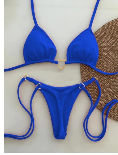 Women’s Solid Halter Swimwear Bikini