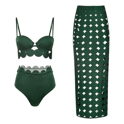 Women’s Laser Cut Swimwear Push Up Bikini
