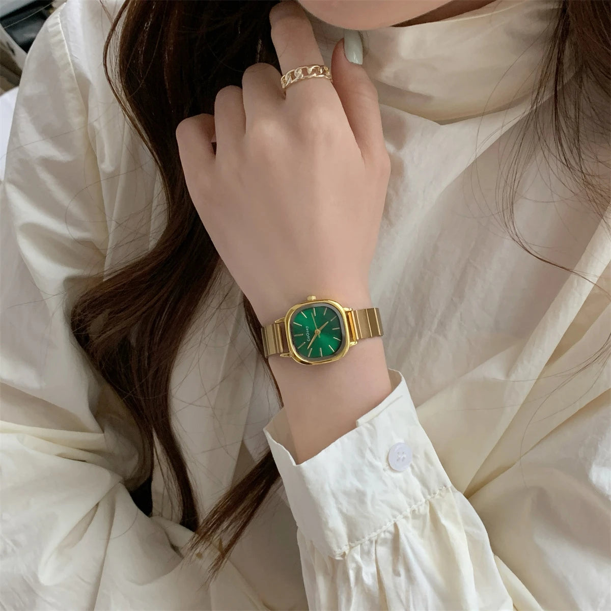 Women’s Gold Stainless Steel Watch – Elegant Luxury Quartz Wristwatch Gift