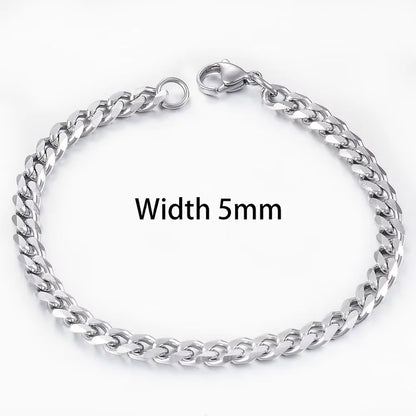 Men’s Stainless Steel Cuban Bracelet – Gold Color Hip Hop Punk Jewelry