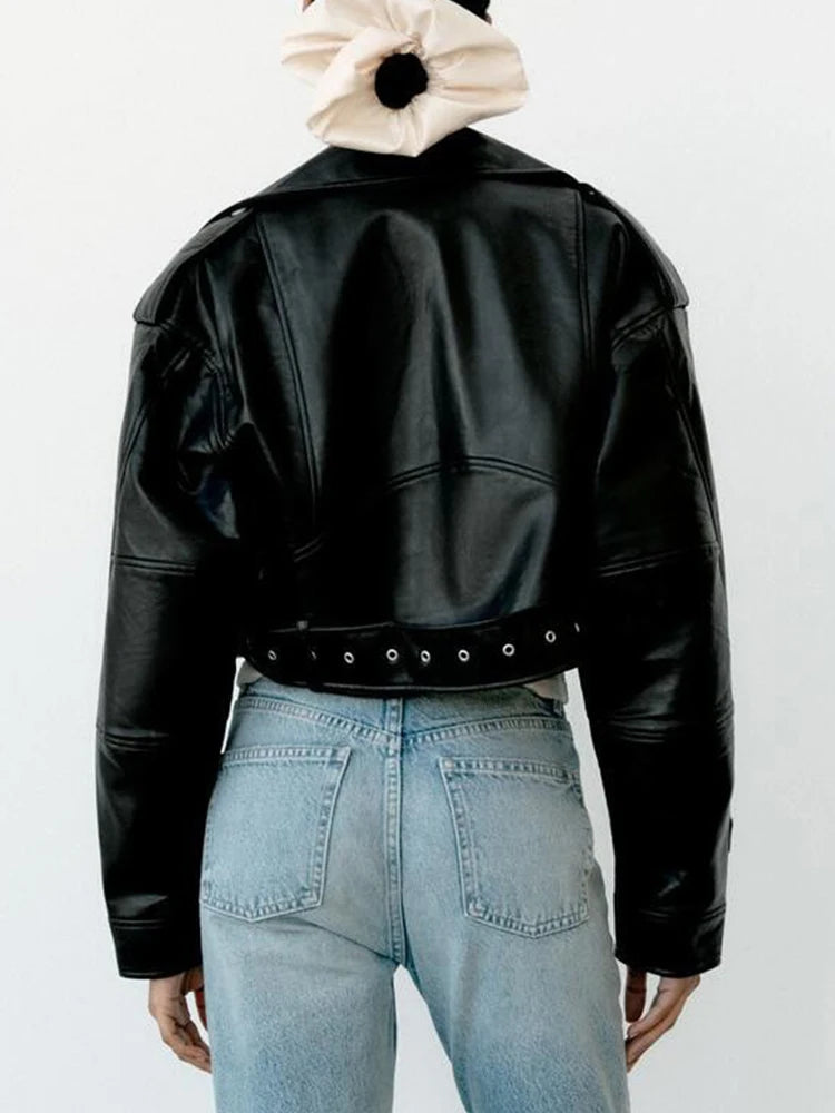 Women’s Faux Leather Jacket Outerwear | Biker | Casual