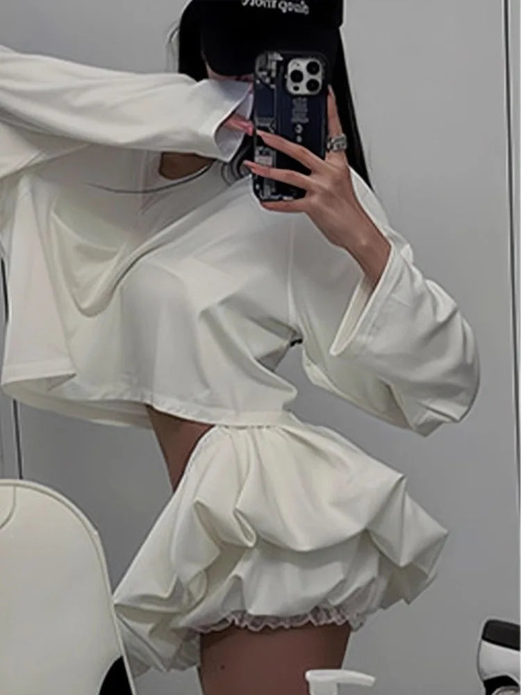 Women’s Y2K Low Waist Streetwear Set | Spicy Girl Casual Fashion
