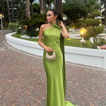 Women’s Elegant Maxi Dress – Off Shoulder Backless Detail Slim Fit Summer Evening Gown