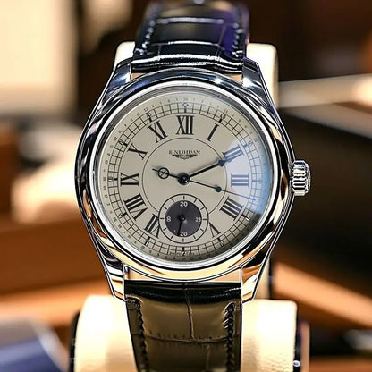 Men’s Luxury Quartz Watch – Waterproof Leather Strap Business Wristwatch