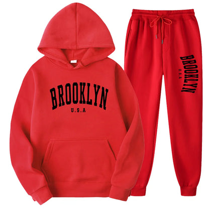 Men’s & Women’s Hoodie Casual Set – Autumn Winter