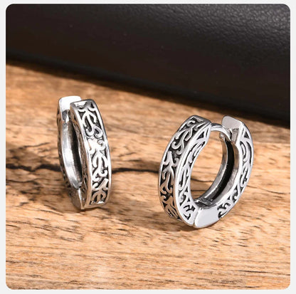 Men’s Stainless Steel Small Hoop Earrings – Anti-Allergy Punk Rock Huggies Jewelry