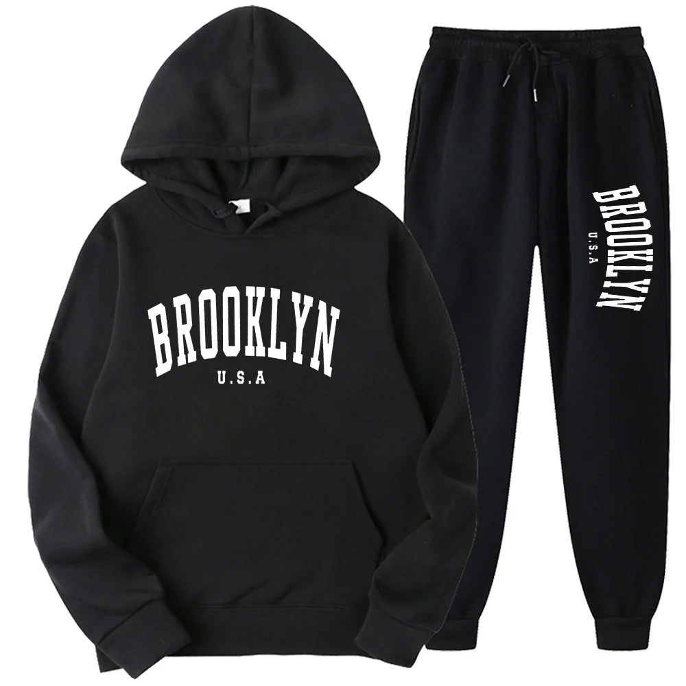 Men’s & Women’s Hoodie Casual Set – Autumn Winter