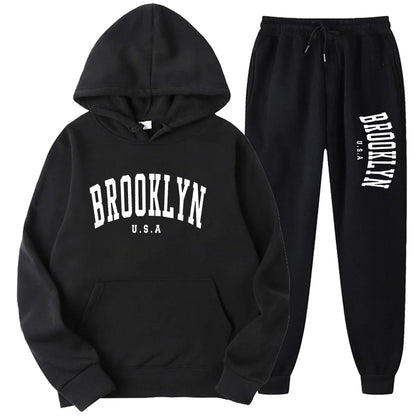 Men’s & Women’s Hoodie Casual Set – Autumn Winter