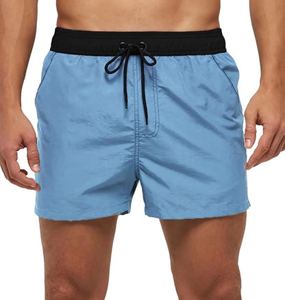 Men’s Quick-Dry Swim Shorts – Elastic Waist Surf & Beach Board Swimwear