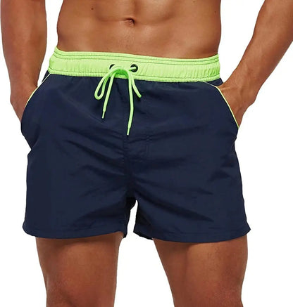 Men’s Quick-Dry Swim Shorts – Elastic Waist Surf & Beach Board Swimwear