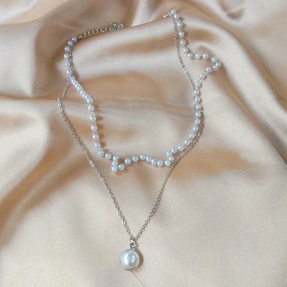 Women’s Jewelry Pearl Choker Necklace | Kpop | Double Layer | Cute