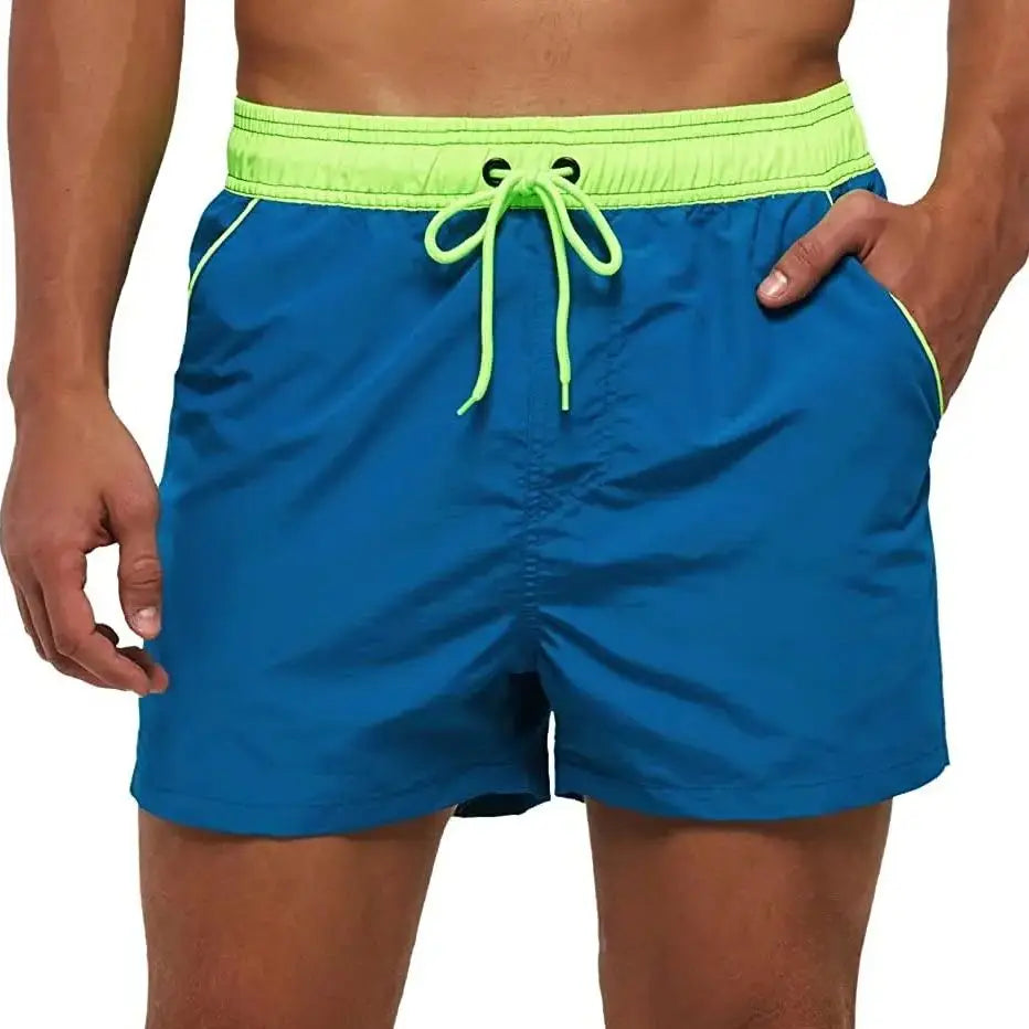 Men’s Quick-Dry Swim Shorts – Elastic Waist Surf & Beach Board Swimwear