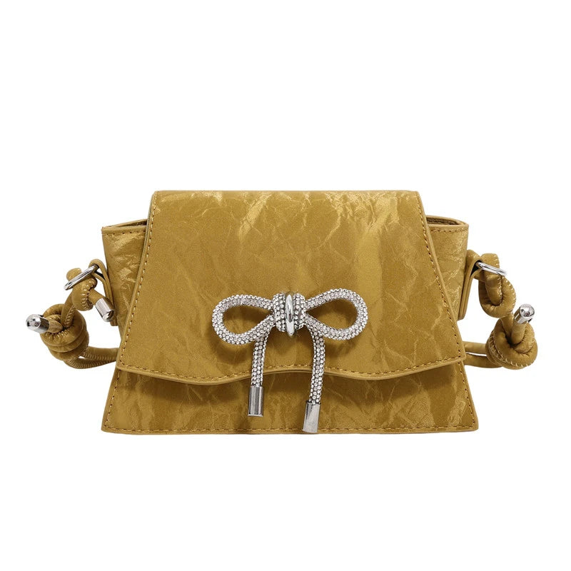 Women’s Crossbody Bag | Bow Accent | PU Leather | Fashion