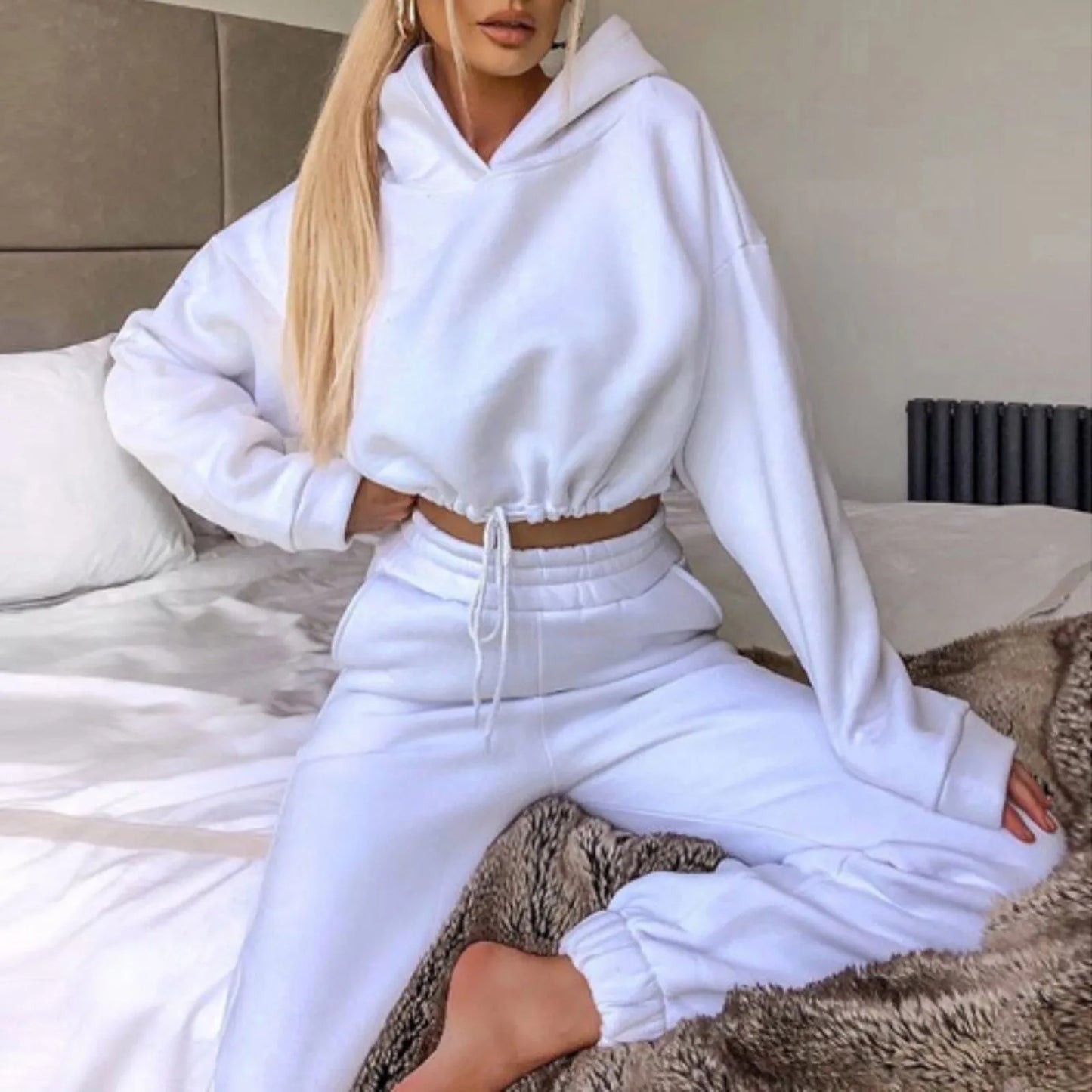 Women’s Long Sleeve Casual Tracksuit Set – Two-Piece Sporty Fashion Outfit
