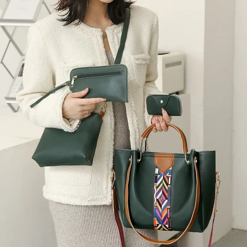 Women’s Tote Bag | Large Capacity | Fashion | Four Piece Set