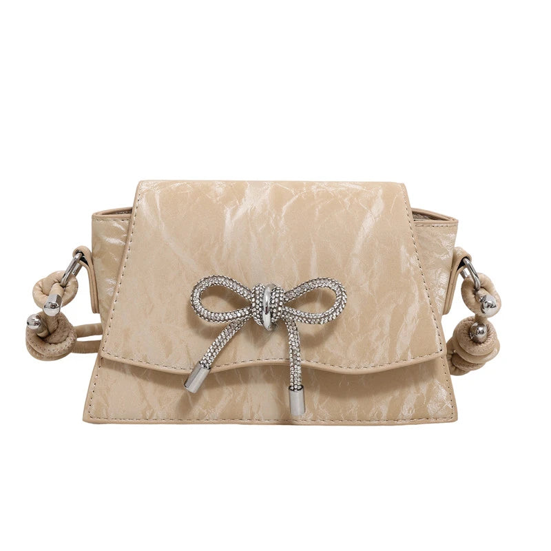 Women’s Crossbody Bag | Bow Accent | PU Leather | Fashion