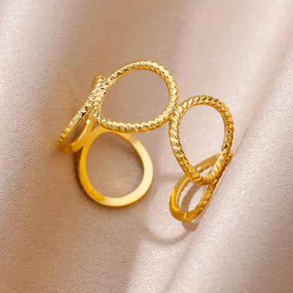 Women’s Jewelry Wide Open Ring | Statement | Gold Tone | Unisex