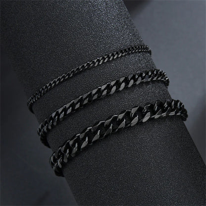 Men’s Hip Hop Stainless Steel Cuban Chain Bracelet – Gold Stainless Steel Unisex Jewelry